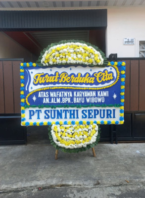 Papan Bunga Duka di Ujungberung